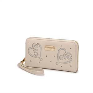 NEW BRANGIO women's elegant love wallet in cream